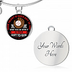 Baseball Your Talent Is God's Gift to You What You Do with It Is Your Gift to God Circle Pendant Necklace Baseball Your Talent Is God's Gift to You What You Do with It Is Your Gift to God Circle Pendant Necklace