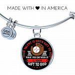 Baseball Your Talent Is God's Gift to You What You Do with It Is Your Gift to God Circle Pendant Necklace Baseball Your Talent Is God's Gift to You What You Do with It Is Your Gift to God Circle Pendant Necklace