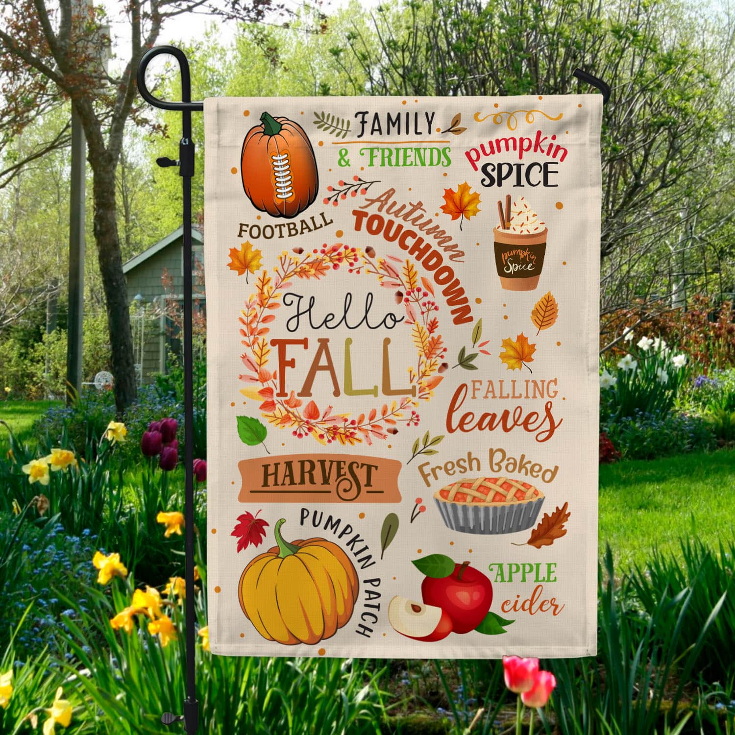 4MH. Hello Fall 30x40 Garden Flag Mockup 5