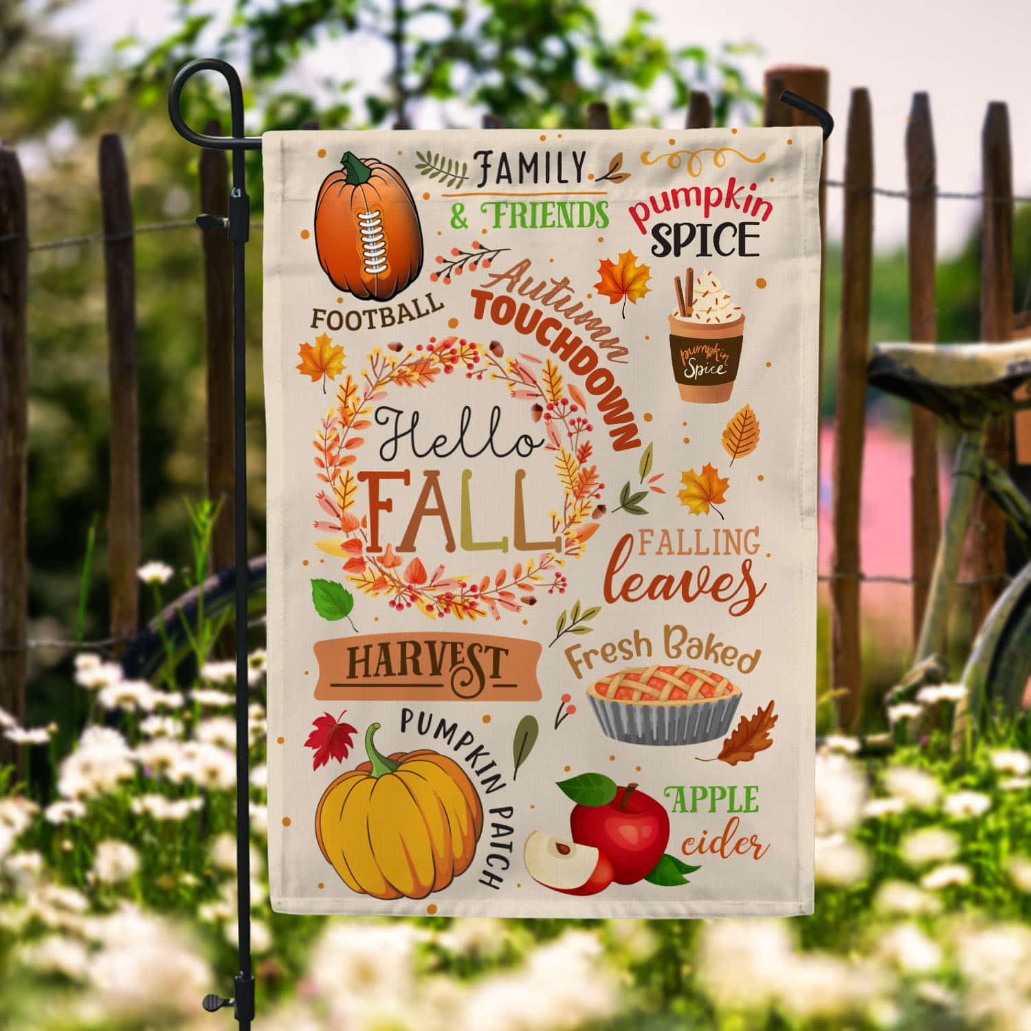 4MH. Hello Fall 30x40 Garden Flag Mockup 6