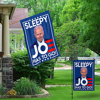 Alternative view of Sleepy Joe Has To Go Garden Flag - House Flag - Anti Biden Flag