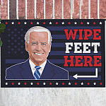 Wipe Feet Here Joe Biden Indoor Outdoor Doormat - Funny Anti Biden Doormat