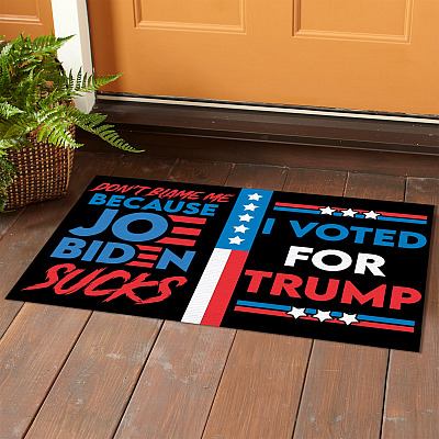 Alternative view of Don't Blame Me Because Joe Biden Sucks I Voted for Trump Indoor Outdoor Doormat