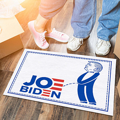 Anti Joe Biden Donald Trump Outdoor Indoor Doormat - Funny Political Door Mat Entrance Kitchen Bathroom Rug