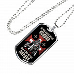 He Who Kneels Before God Can Stand Before Anyone Dog Tag Pendant Necklace He Who Kneels Before God Can Stand Before Anyone Dog Tag Pendant Necklace