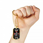 He Who Kneels Before God Can Stand Before Anyone Dog Tag Pendant Necklace He Who Kneels Before God Can Stand Before Anyone Dog Tag Pendant Necklace