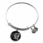 Because He Lives I Can Face Tomorrow Jesus Circle Pendant Necklace - Bangle