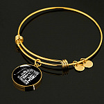 Because He Lives I Can Face Tomorrow Jesus Circle Pendant Necklace - Bangle