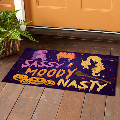 Alternative view of Sassy Moody Nasty Sanderson Sisters Doormat - Outdoor Indoor Doormat - Halloween Witches Doormat