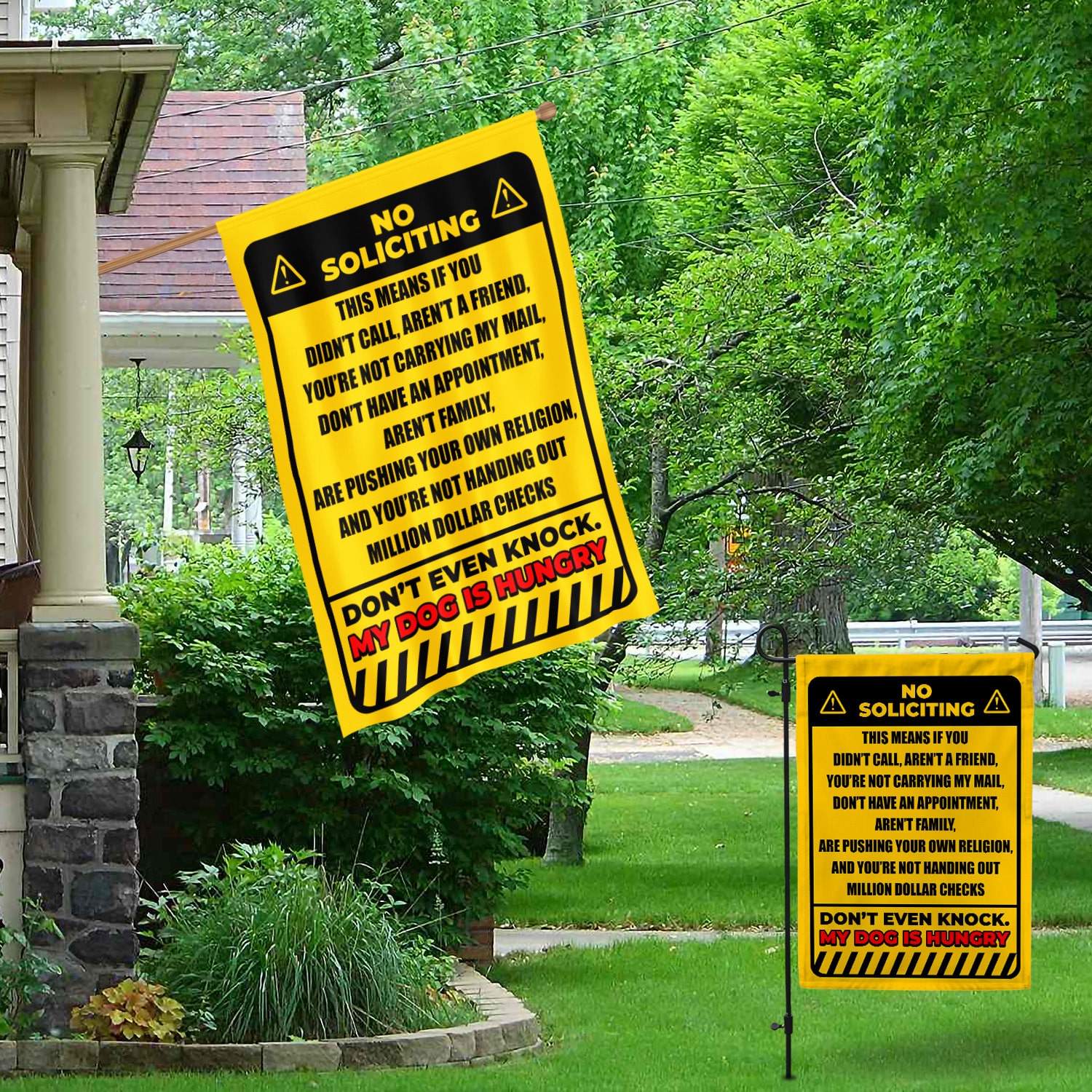 10NH. No Soliciting (6) Garden & House Mockup 1