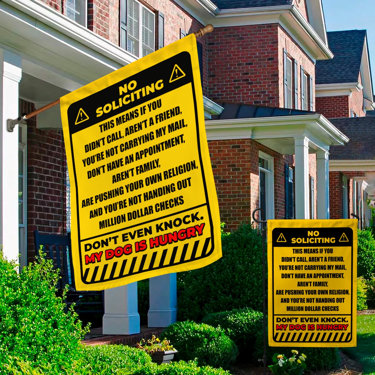 10NH. No Soliciting (6) Garden & House Mockup 2