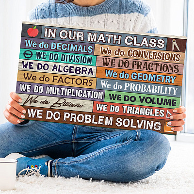 Alternative view of In Our Math Class We Do Decimals Math Classroom Decorations for Teachers Framed Canvas Prints - Unframed Poster