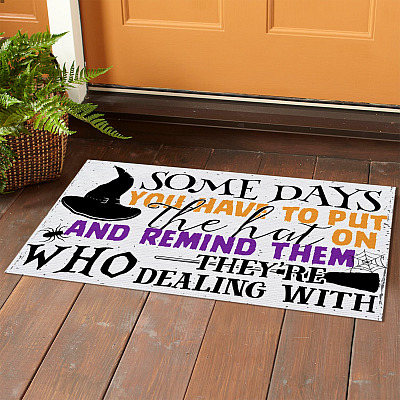Alternative view of Some Days You Have to Put on The Hat Halloween Witch Doormat - Outdoor Indoor Doormat