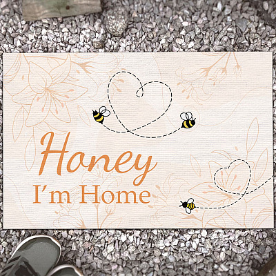 Honey I'm Home Indoor Outdoor Decorative Doormat