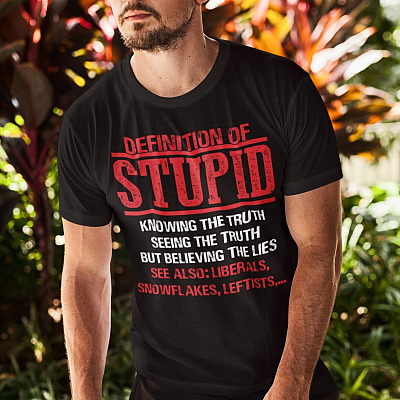 Alternative view of Definition Of Stupid Knowing The Truth Seeing The Truth But Believing The Lies See Also Liberals T-Shirt