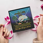 To My Smokin' Hot Wife the First Time Our Eyes Met Camping Interlocking Hearts Pendant Necklace