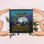 To My Smokin' Hot Wife the First Time Our Eyes Met Camping Love Knot Pendant Necklace