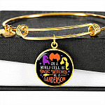 In A World Full Of Basic Witches Be A Sanderson Luxury Circle Pendant Necklace - Sanderson Sisters Gifts