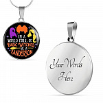 In A World Full Of Basic Witches Be A Sanderson Luxury Circle Pendant Necklace - Sanderson Sisters Gifts