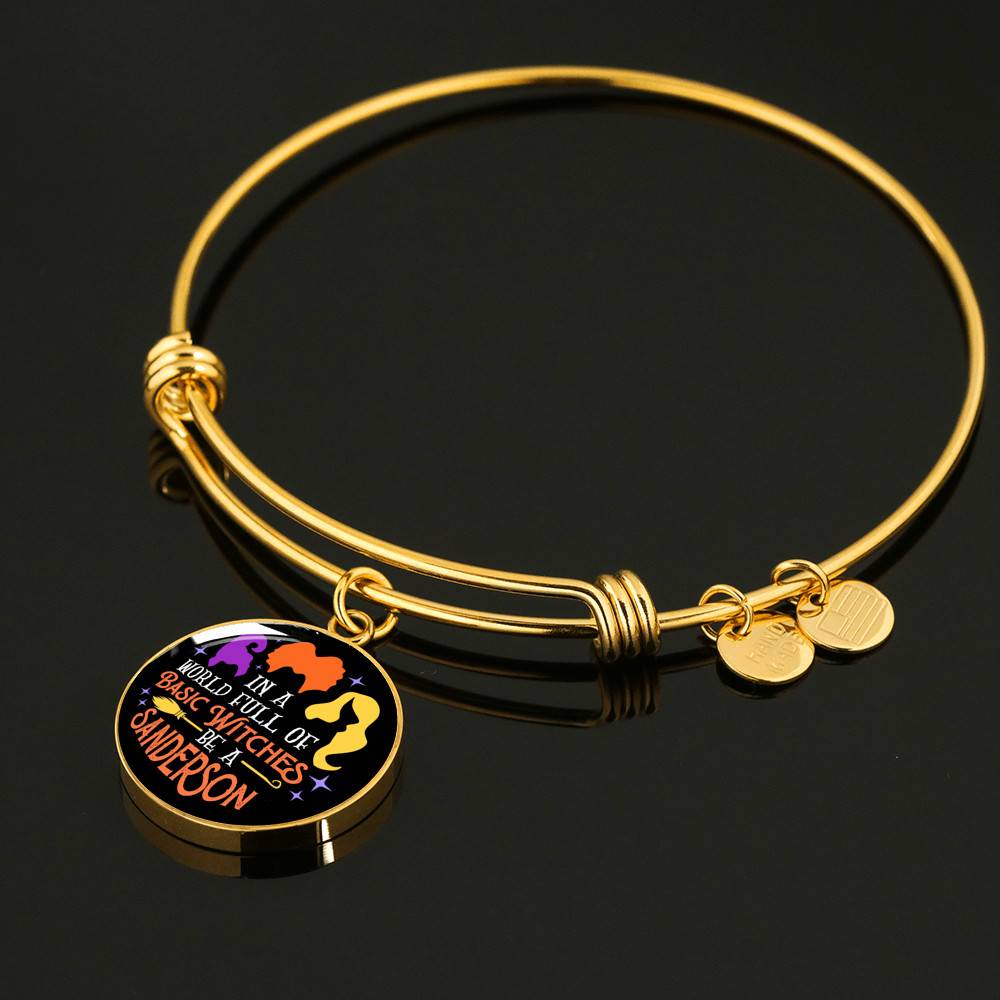 In A World Full Of Basic Witches Be A Sanderson Luxury Circle Pendant Necklace - Sanderson Sisters Gifts