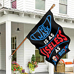 10TM. Mask Useless 30x40 House Flag Mockup 7