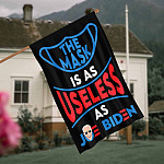 10TM. Mask Useless 30x40 House Flag Mockup 4