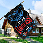 10TM. Mask Useless 30x40 House Flag Mockup 5