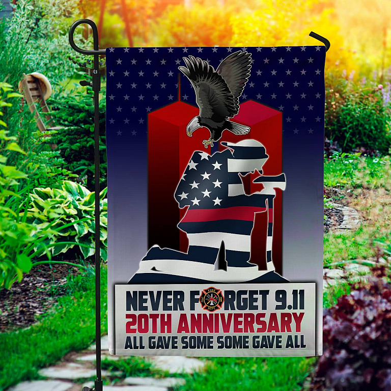 In Memory Of 9 11 Never Forget 911 American Eagle Firefighter Patriot Day Decorative Garden Flag Wall House Flag Cubebik