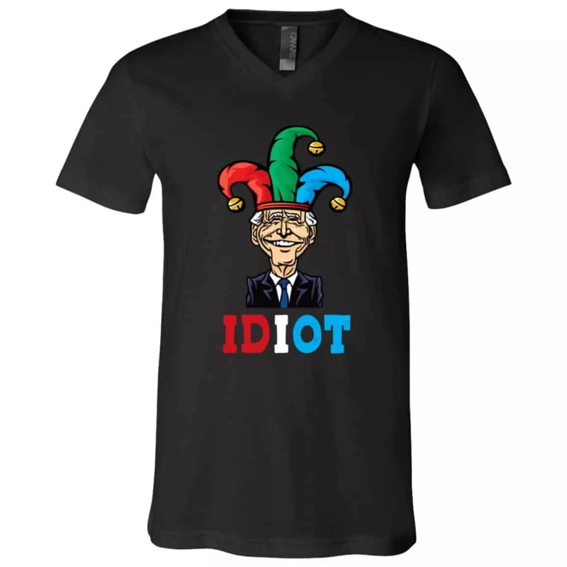 Joe Biden Is An Idiot T-shirt, Black, V-Neck T-Shirt