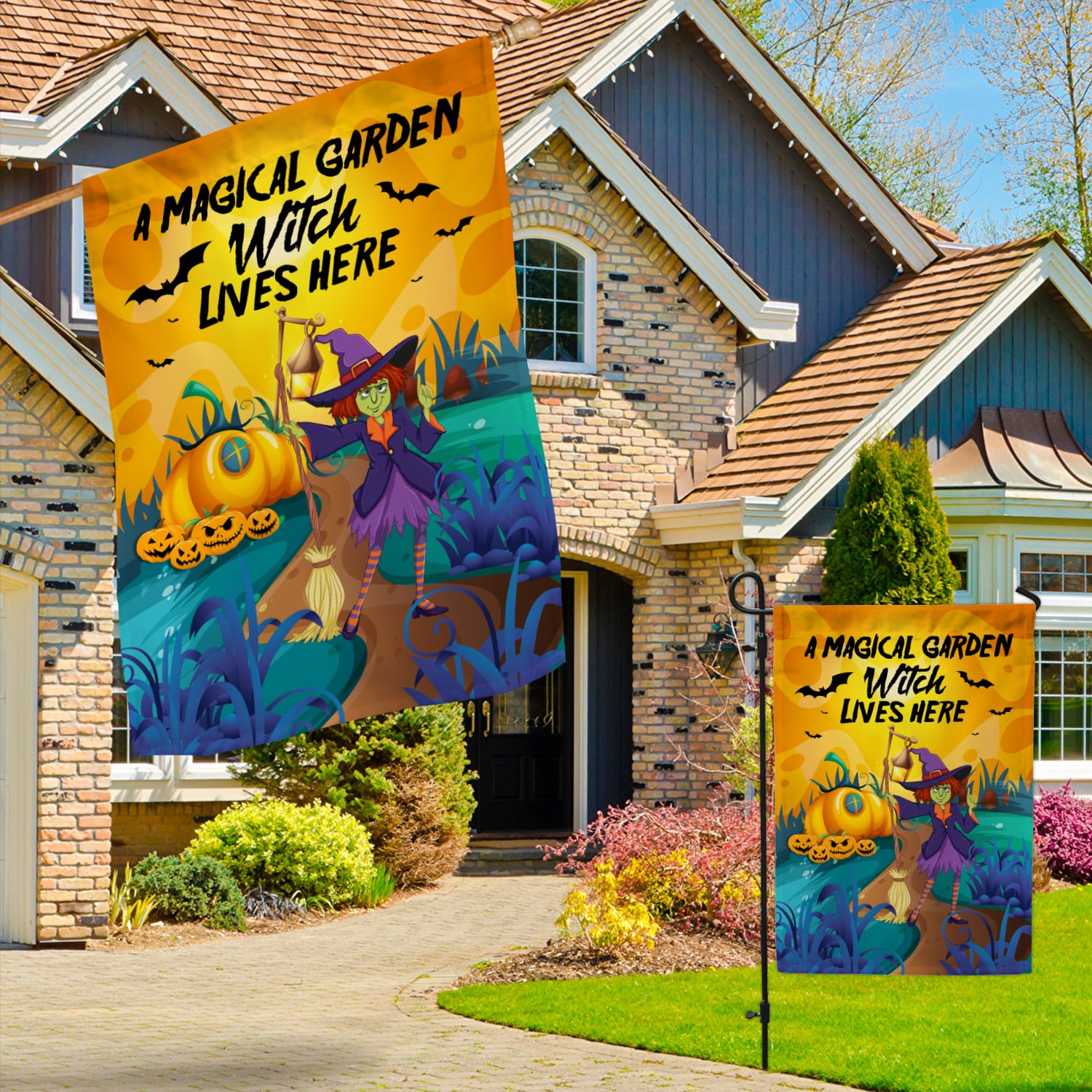 5KNG. Magical Garden 30X40 Garden & House Mockup 3