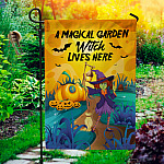 5KNG. Magical Garden 30X40 Garden Flag Mockup 1