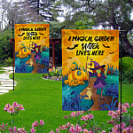 5KNG. Magical Garden 30X40 Garden Flag Mockup 2 Side-1