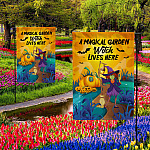 5KNG. Magical Garden 30X40 Garden Flag Mockup 2 Side-2