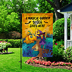 5KNG. Magical Garden 30X40 Garden Flag Mockup 2