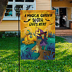 5KNG. Magical Garden 30X40 Garden Flag Mockup 3
