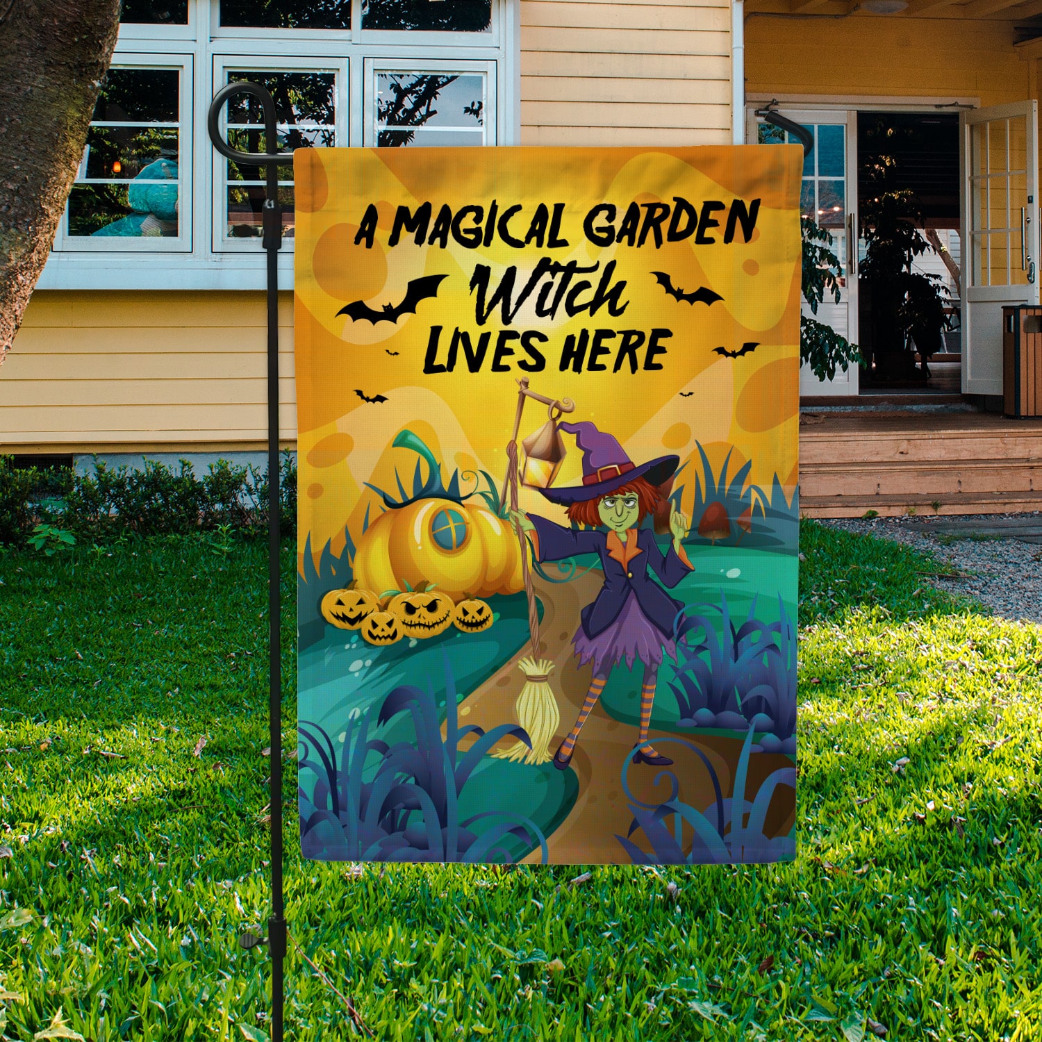 5KNG. Magical Garden 30X40 Garden Flag Mockup 3