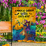 5KNG. Magical Garden 30X40 Garden Flag Mockup 4