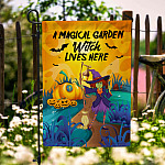 5KNG. Magical Garden 30X40 Garden Flag Mockup 6