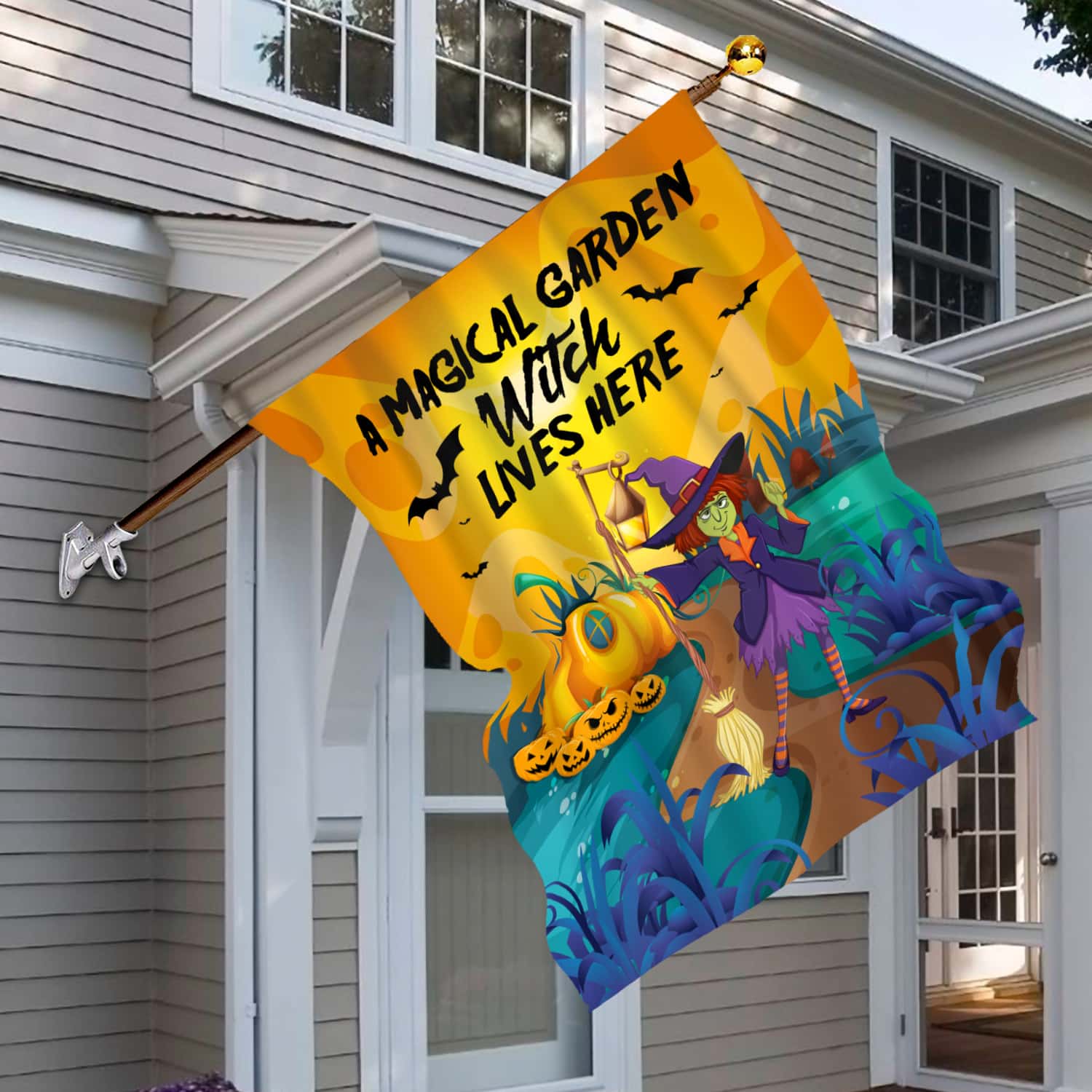 5KNG. Magical Garden 30X40 House Flag Mockup 6