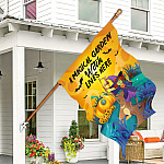 5KNG. Magical Garden 30X40 House Flag Mockup 7