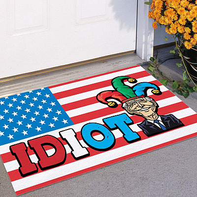 Alternative view of Joe Biden Is An Idiot Outdoor Indoor Doormat - Funny Anti Biden Door Mat - Political Support Trump Doormat Rug