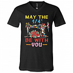 May The 1/4 Be With You F Gifts, Black, V-Neck T-Shirt May The 1/4 Be With You F Gifts, Black, V-Neck T-Shirt