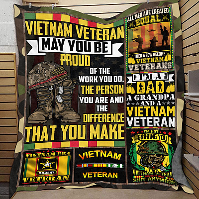 Vietnam Veteran May You Be Proud of The Work You Do Vietnam Veteran Gifts Fleece Blanket - Mink Blanket