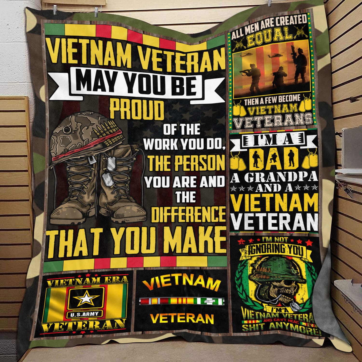 1O. Vietnam Veteran Blanket Mockup 9