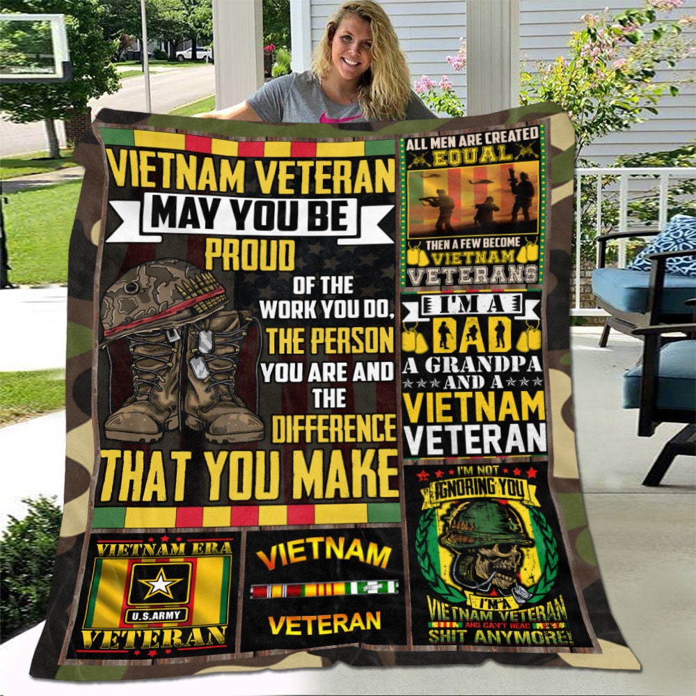 1O. Vietnam Veteran Blanket Mockup 4