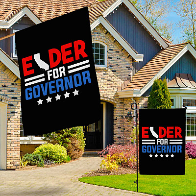 Alternative view of Larry Elder For Governor Of California Flag - CA Governor Election Garden Flag - House Flag - Wall Flag