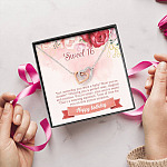 Sweet 16 Happy Birthday Interlocking Hearts Pendant Necklace - Sweet Sixteen 16th Birthday Necklace Jewelry