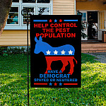 54 HG. Help Control Democrat_30x40 Garden Flag Mockup 3