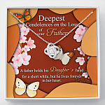 Deepest Condolence On The Loss Of Your Father Memorial Love Knot Necklace - Remembrance Sympathy Gifts - Love Knot Necklace Deepest Condolence On The Loss Of Your Father Memorial Love Knot Necklace - Remembrance Sympathy Gifts - Love Knot Necklace