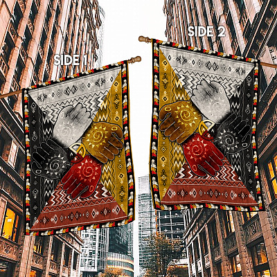 Alternative view of Medicine Wheel The Four Directions In Native American Stronger Standing Together Outdoor Garden Flag - House Flag